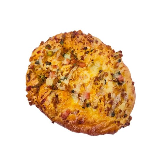 Pain au porc effiloché, jambon et oignons verts / 香葱肉松火腿包